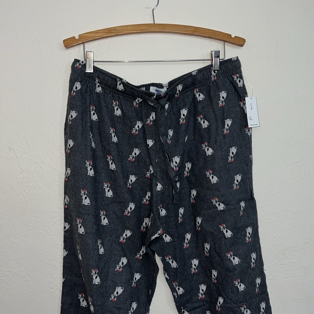 Old navy L tall Santa dog pj pants nwt